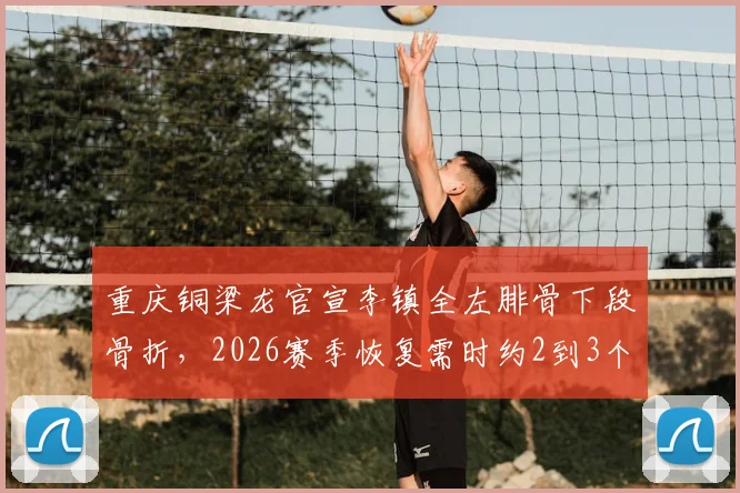 重庆铜梁龙官宣李镇全左腓骨下段骨折,2026赛季恢复需时约2到3个月